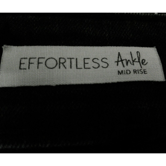 KENSIE Black W/Black Embossed Velvet Stars Ankle Mid Rise Skinny Jeans-Womens 14 - Picture 10 of 11